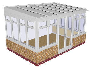 Dwarf wall DIY Lean to Conservatory 23