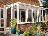 White PVCu lean to conservatory