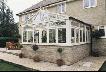 Hardwood gable front conservatory