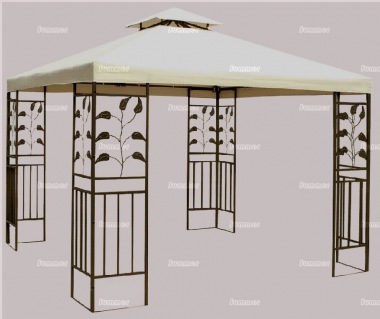 Leaf Pattern Gazebo | metal gazebo 140 hipped roof leaf motif Leaf Pattern Gazebo | metal gazebo 140 hipped roof leaf motif