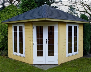 Corner Summerhouse Log Cabin 383