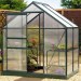 Aluminium Greenhouse 03 - Green with Polycarbonate