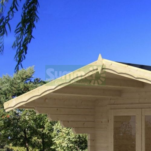 LOG CABINS xx - Increased front roof projection