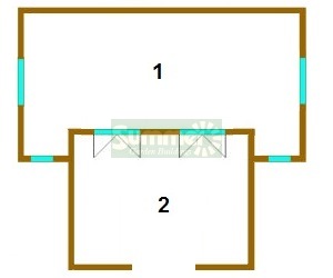 LOG CABINS xx - Floor plan and sizes