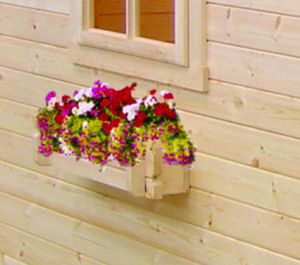 Window boxes, with interlocking logs