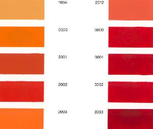 Red Orange Colour Chart