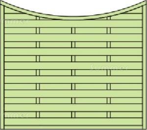 Elevation drawing 6x6 concave