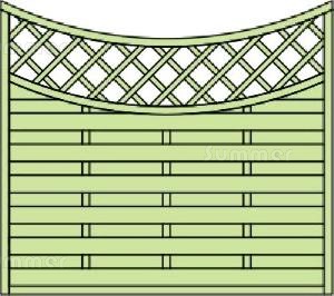 Elevation drawing 6x6 concave