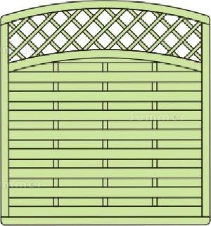 FENCING xx - Elevation drawing 6x6 convex