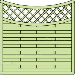 FENCING xx - Elevation drawing 6x6 concave