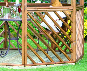 GAZEBOS xx - Balustrade with diagonal rails