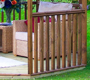 GAZEBOS xx - Balustrade with vertical rails