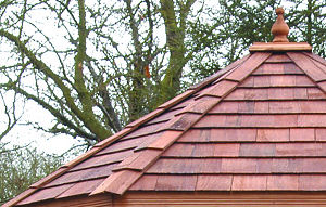 Cedar shingle roof