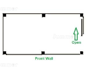 GAZEBOS xx - Design Options - glass panes opening direction - side wall