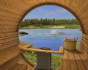 LOG CABINS - Rear wall glazing options LOG CABINS - Rear wall glazing options