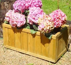 Pair of wooden planters