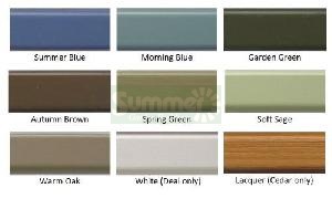 Paint finish - Full colour chart