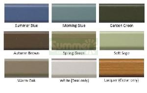 SUMMER HOUSES - Paint finish - Full colour chart SUMMER HOUSES - Paint finish - Full colour chart
