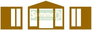 SUMMERHOUSES xx - Design F (at extra cost) double glazed
