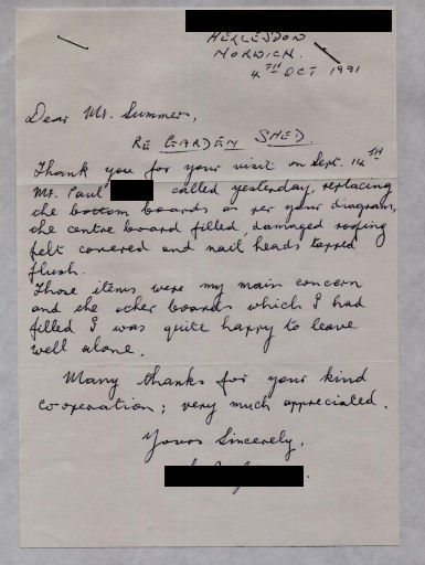 Customer Letter Customer Letter