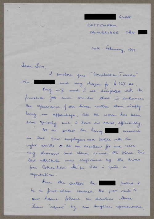 Customer Letter