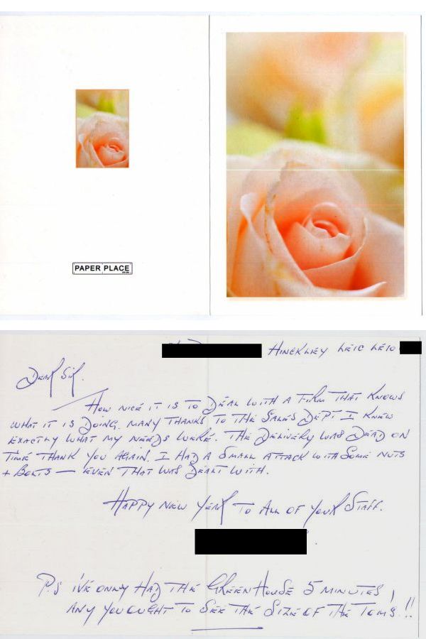 Customer Letter Customer Letter