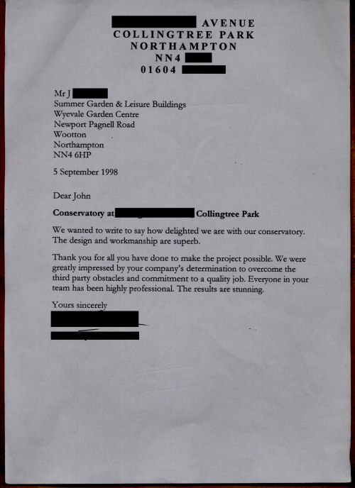 Customer Letters