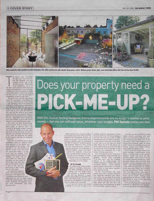 IN THE NEWS AGAIN . . . SUNDAY TIMES 18th May 2008