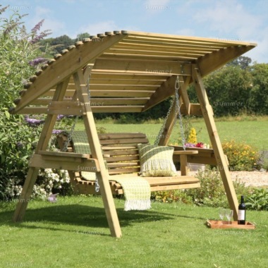 2 Seater Swing Seat 968 - Pressure Treated, Slatted Design, PEFC Certified 2 Seater Swing Seat 968 - Pressure Treated, Slatted Design, PEFC Certified