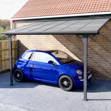 Lauw een miljard draadloos Aluminium Carport 372 - Adjustable Height, Polycarbonate Roof