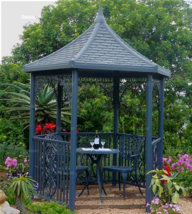 Metal Gazebo 77 Aluminium Frame Fibreglass Roof Metal Gazebo 77 Aluminium Frame, Metal Garden Gazebo Uk