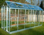 Grey Aluminium Greenhouse 11 - Double Door Grey Aluminium Greenhouse 11 - Double Door