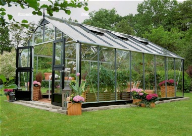 Aluminium Greenhouse 405 - Base Included, Hinged Door Aluminium Greenhouse 405 - Base Included, Hinged Door