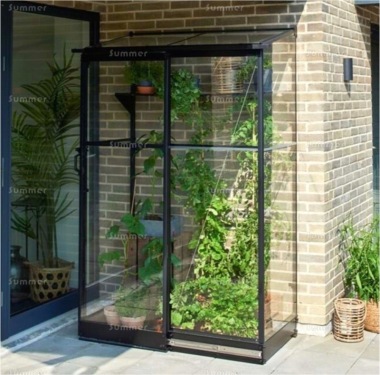 Aluminium Lean To Greenhouse 410 - Toughened Glass