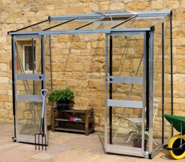 Aluminium Lean To Greenhouse 262 - Zero Threshold Doorway Aluminium Lean To Greenhouse 262 - Zero Threshold Doorway
