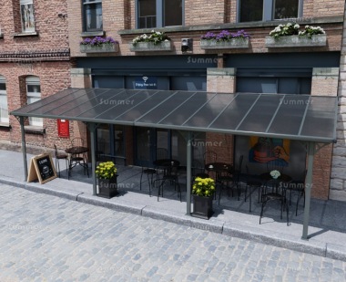 Large Aluminium Lean To Gazebo 373 - Adjustable Height, Polycarbonate Roof Large Aluminium Lean To Gazebo 373 - Adjustable Height, Polycarbonate Roof