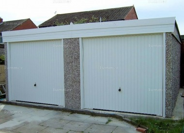 Spar Pent Double Concrete Garage 292 - PVCu Windows and Fascias Spar Pent Double Concrete Garage 292 - PVCu Windows and Fascias