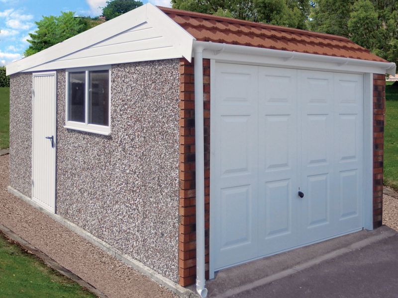 Spar Concrete Garage 644 - Brick & Tiled Front, Personnel Door