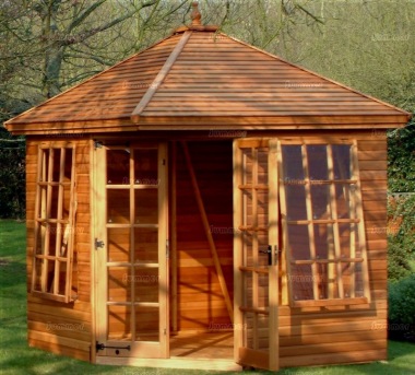 Corner Summerhouse 65 - Low Level Georgian, Double Door Corner Summerhouse 65 - Low Level Georgian, Double Door
