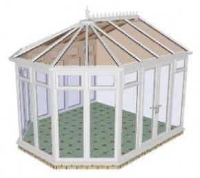 Victorian 3 bay Conservatory 61 - PVCu, Fully Glazed Victorian 3 bay Conservatory 61 - PVCu, Fully Glazed