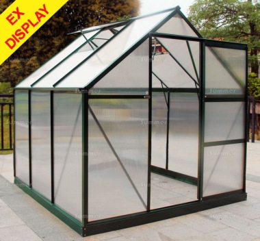 Aluminium Greenhouse 017 - Polycarbonate, Ex Display, Collection Only