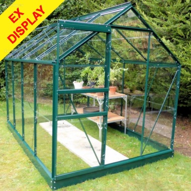 Aluminium Greenhouse 005 - Green, Ex Display, Collection Only