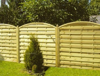 Fence Panel 441 - Planed Timber, 9mm Reeded Boards, 2x2 Frame