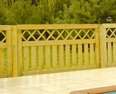 Fence Panel 473 - Planed Timber, 18mm Thick Boards, 4x2 Frame
