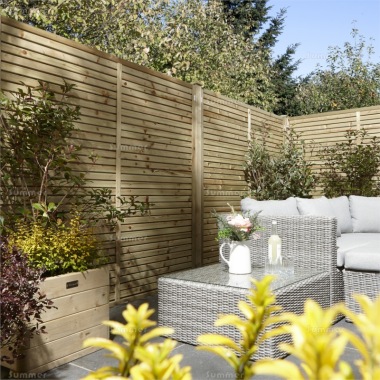 Pressure Treated, Fence Panel 750 - Double Slatted Panel, FSC® Certified
