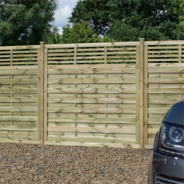 Pressure Treated, Fence Panel 763 - Slatted Trellis Top, FSC® Certified