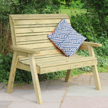 High Back 2 Seater Bench 837 - Pressure Treated, FSC® Certified