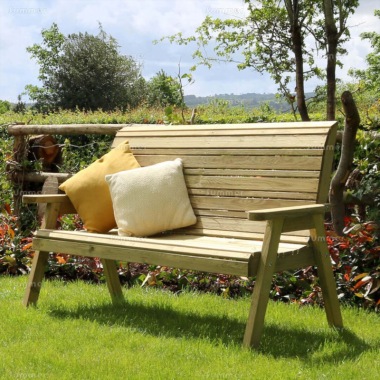 High Back 3 Seater Bench 838 - Pressure Treated, FSC® Certified