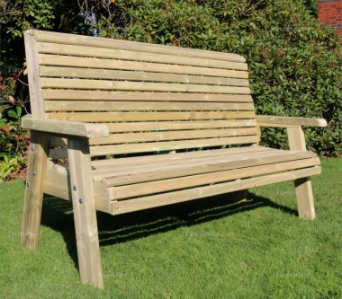 High Back 3 Seater Bench 698 - Fully Assembled