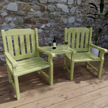 2 Seater Companion Set 229 - Pressure Treated, Angled Tray